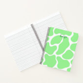 Minimalistische groene Koe print Notitieboek (Binnen)