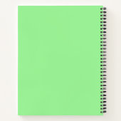 Minimalistische groene Koe print Notitieboek (Achterkant)