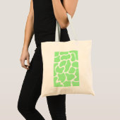 Minimalistische groene Koe print Tote Bag (Voorkant (product))
