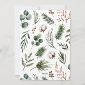 Minimalistische groene krans gouden letters feestdagenkaart (Achterkant)