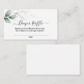 Minimalistische groene luier Raffle Informatiekaartje (Voorkant / Achterkant)