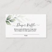 Minimalistische groene luier Raffle Informatiekaartje (Voorkant)