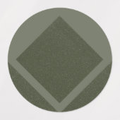 Minimalistische groene moslabelzegels labels (Design 1)