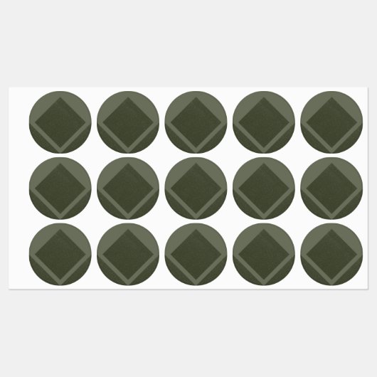 Minimalistische groene moslabelzegels labels (Vel)