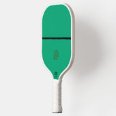 Minimalistische groene pickleball-paddle met monog pickleball paddle (Links)
