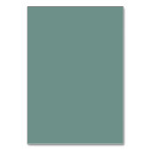 Minimalistische groene scriptietabelnummerschild kaart (Achterkant)