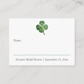 Minimalistische groene St. Patrick's Day Display S Informatiekaartje (Achterkant)