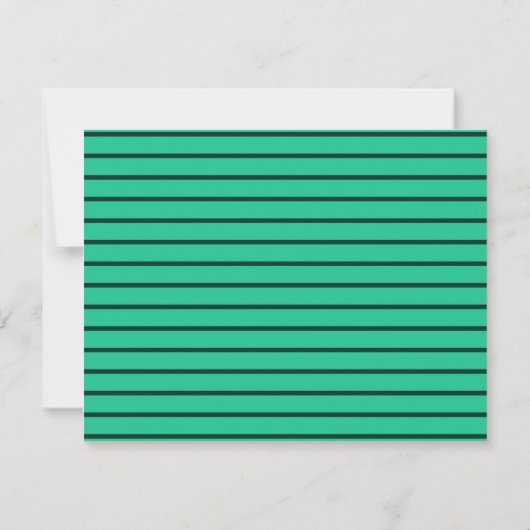Minimalistische groene strepen Schattige chique mo Notitiekaartje (Achterkant)