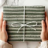Minimalistische groene tribale streep cadeaupapier