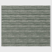 Minimalistische groene tribale streep cadeaupapier (Vlak)