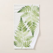 Minimalistische groene varen botanische illustrati bad handdoek (Handdoek)