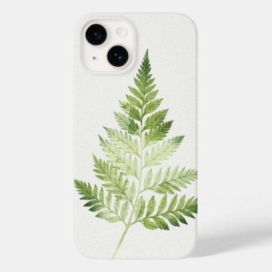 Minimalistische groene varen botanische illustrati Case-Mate iPhone case (Achterkant)