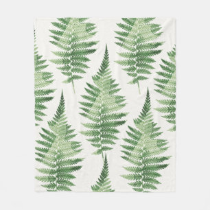 Minimalistische groene varen botanische illustrati fleece deken
