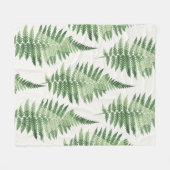 Minimalistische groene varen botanische illustrati fleece deken (Voorkant (Horizontaal))