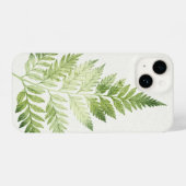 Minimalistische groene varen botanische illustrati iPhone hoesje (Achterkant horizontaal)