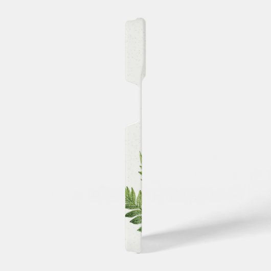 Minimalistische groene varen botanische illustrati iPhone hoesje (Rechterkant)