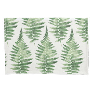 Minimalistische groene varen botanische illustrati kussensloop