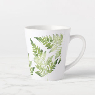 Minimalistische groene varen botanische illustrati latte mok