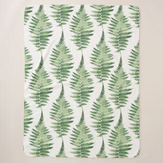 Minimalistische groene varen botanische illustrati sherpa deken