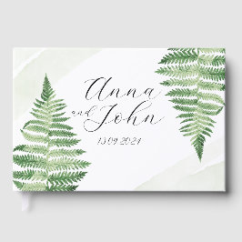 Minimalistische groene varen gastenboek