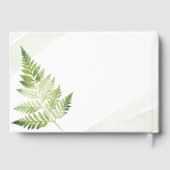 Minimalistische groene varen gastenboek (Achterkant)