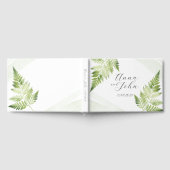 Minimalistische groene varen gastenboek (Volledig)