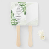 Minimalistische groene varen handwaaier (Voorkant en achterkant)