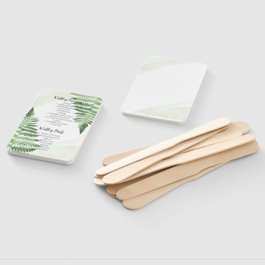 Minimalistische groene varen handwaaier (Niet-gemonteerd)