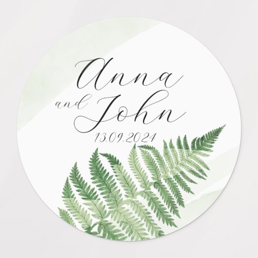 Minimalistische groene varen labels (Design 2)