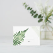 Minimalistische groene varen plaatskaartje (Staand voorkant)