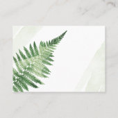 Minimalistische groene varen plaatskaartje (Achterkant)