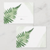 Minimalistische groene varen plaatskaartje (Voorkant / Achterkant)