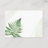Minimalistische groene varen  plaatskaartje (Achterkant)