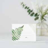 Minimalistische groene varen plaatskaartje (Staand voorkant)