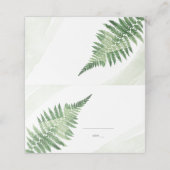 Minimalistische groene varen plaatskaartje (Buitenkant ongevouwen)