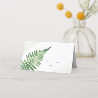 Minimalistische groene varen plaatskaartje