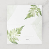Minimalistische groene varen plaatskaartje (Buitenkant ongevouwen)