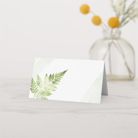 Minimalistische groene varen plaatskaartje (Achterkant)