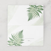 Minimalistische groene varen plaatskaartje (Buitenkant ongevouwen)