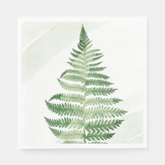 Minimalistische groene varen servet (Voorkant)