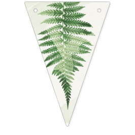 Minimalistische groene varen trouwbord vlaggetjes