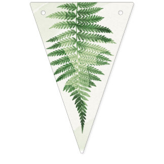 Minimalistische groene varen trouwbord vlaggetjes