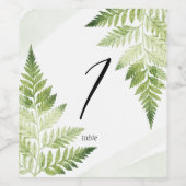 Minimalistische Groene Varens Wijn Etiket (Enkel label)
