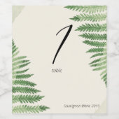 Minimalistische Groene Varens Wijn Etiket (Enkel label)