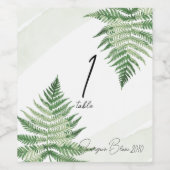 Minimalistische Groene Varentafel Nummer Wijn Etiket (Enkel label)