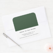 Minimalistische Groene Verpakkingskaars voor kleur Vierkante Sticker (Envelop)