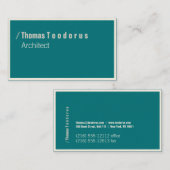 Minimalistische groene visitekaart met vet typogra visitekaartje (Voorkant / Achterkant)