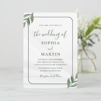 Minimalistische groene waterverf Eucalyptus Elegan Kaart