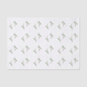 Minimalistische groene Waterverf Joy Krans Tissuepapier (Voorkant)