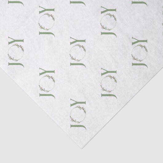 Minimalistische groene Waterverf Joy Krans Tissuepapier (Detail)